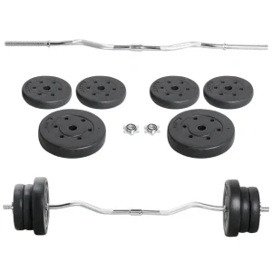 55 Lbs. High Quality Barbell Dumbbell Weight Lifting Set