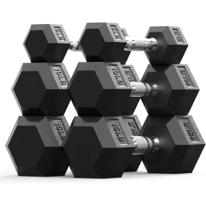 Hex Dumbbell Set Pairs of 5lb 10lb 15lb