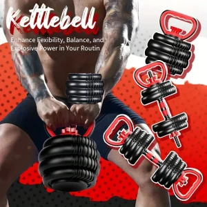4-in-1 adjustable weight dumbbell set,